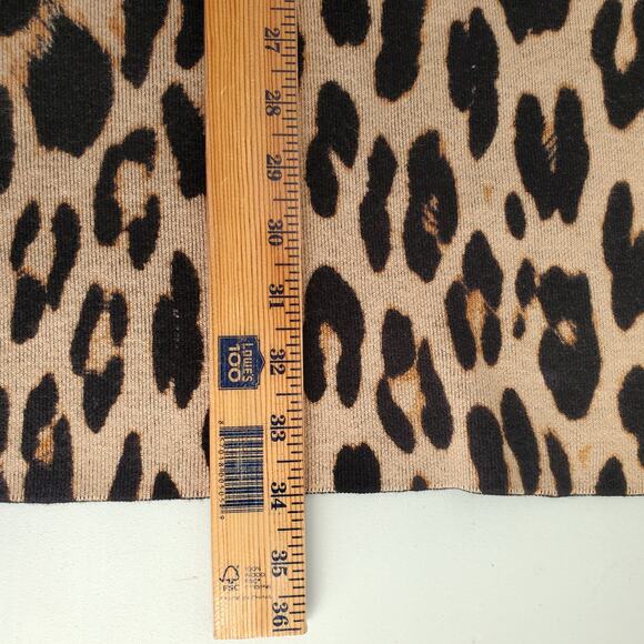 Chicos Women Tan Cheetah Knit Vest Cardigan 2 L Classic Career Neutral Lagenlook - Picture 8 of 9